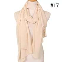 Thin soft georgette hot style pure color sky scarf choose new monochrome ladies' versatile scarf 6689558