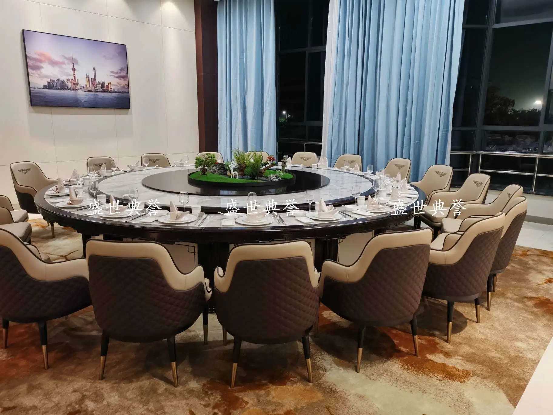 Huzhou Resort Hotel luxury private room solid wood chairs, Nordic modern VIP chairs, villa light luxury armchairs, hotel lobby negotiation chairs detail image 6