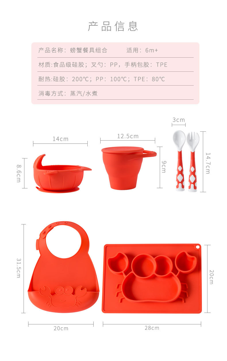 Kids' Plates Silicone Plates Fda full figure
