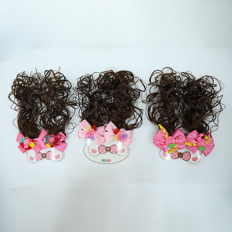 2020新款韩版小清新女孩卖萌假发夹头饰品厂家直销白底实物图