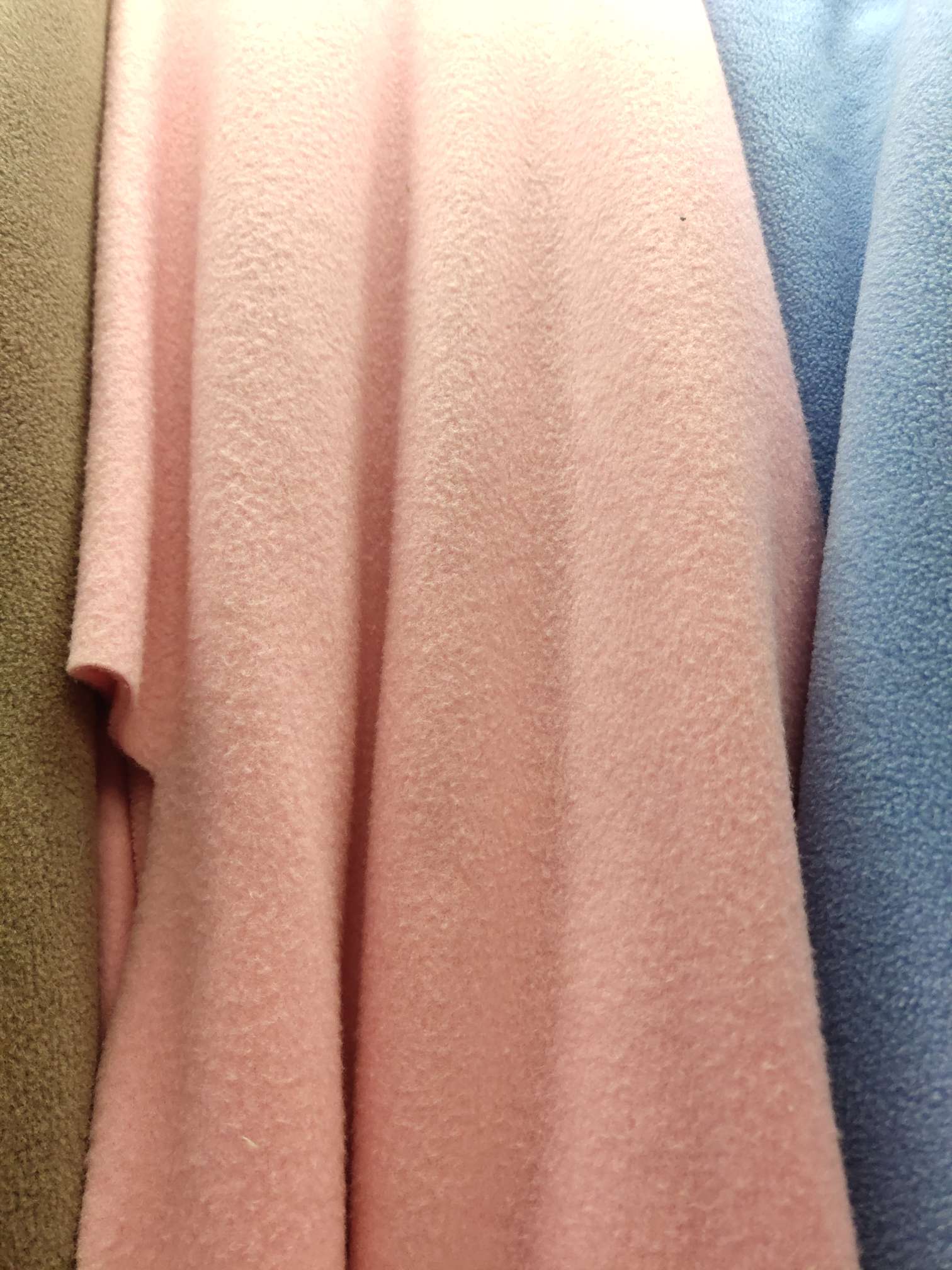 Pink suede blanket, accessory and handicraft fabric