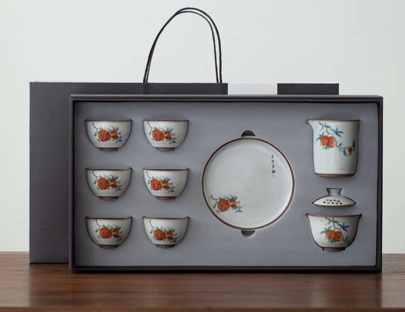 汝窑茶具 扒花汝窑茶具详情图2