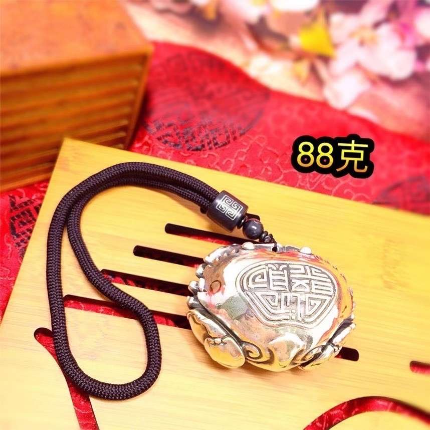 足银999螃蟹手把件