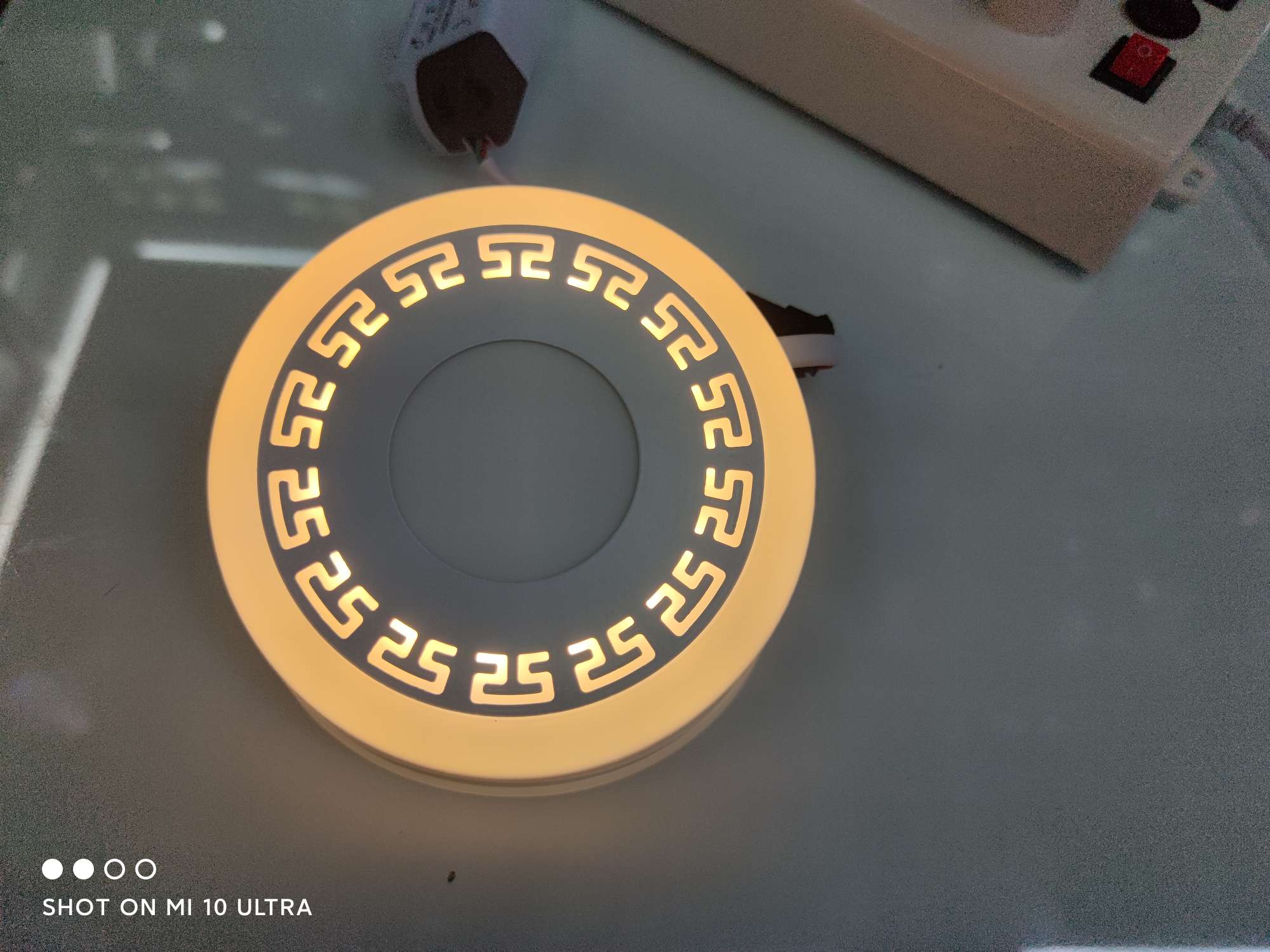 Led Lace Two-Tone Panel Light/Dimmed Round 3+3W details Picture