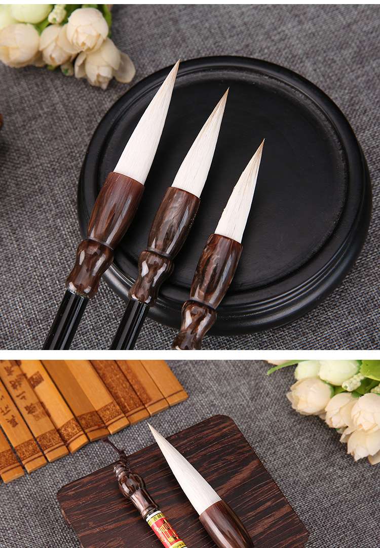 Chengzhen Yipin Jianmao high-quality goat hair brush, fine stationery Four Treasures calligraphy practice brush, student calligraphy brush, brush, free ink butterfly + rough-edge paper, please pick up at the store pic 14