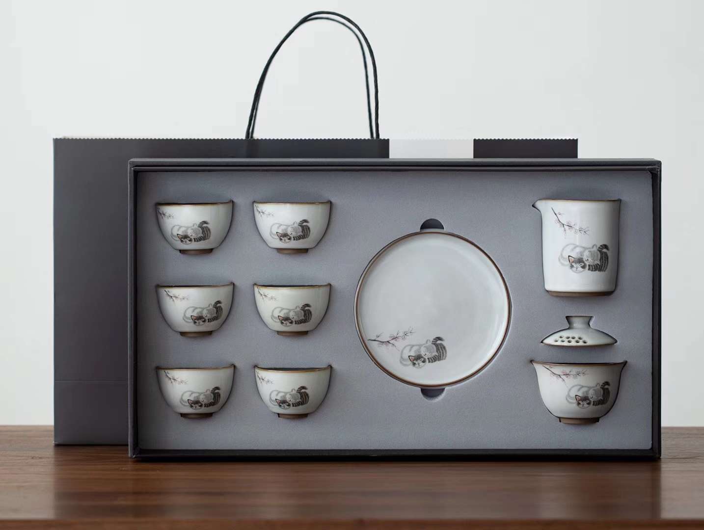 汝窑茶具 扒花汝窑茶具详情图6