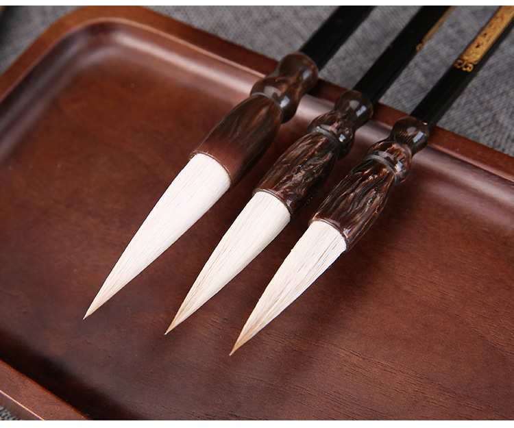 Chengzhen Yipin Jianmao high-quality goat hair brush, fine stationery Four Treasures calligraphy practice brush, student calligraphy brush, brush, free ink butterfly + rough-edge paper, please pick up at the store pic 12
