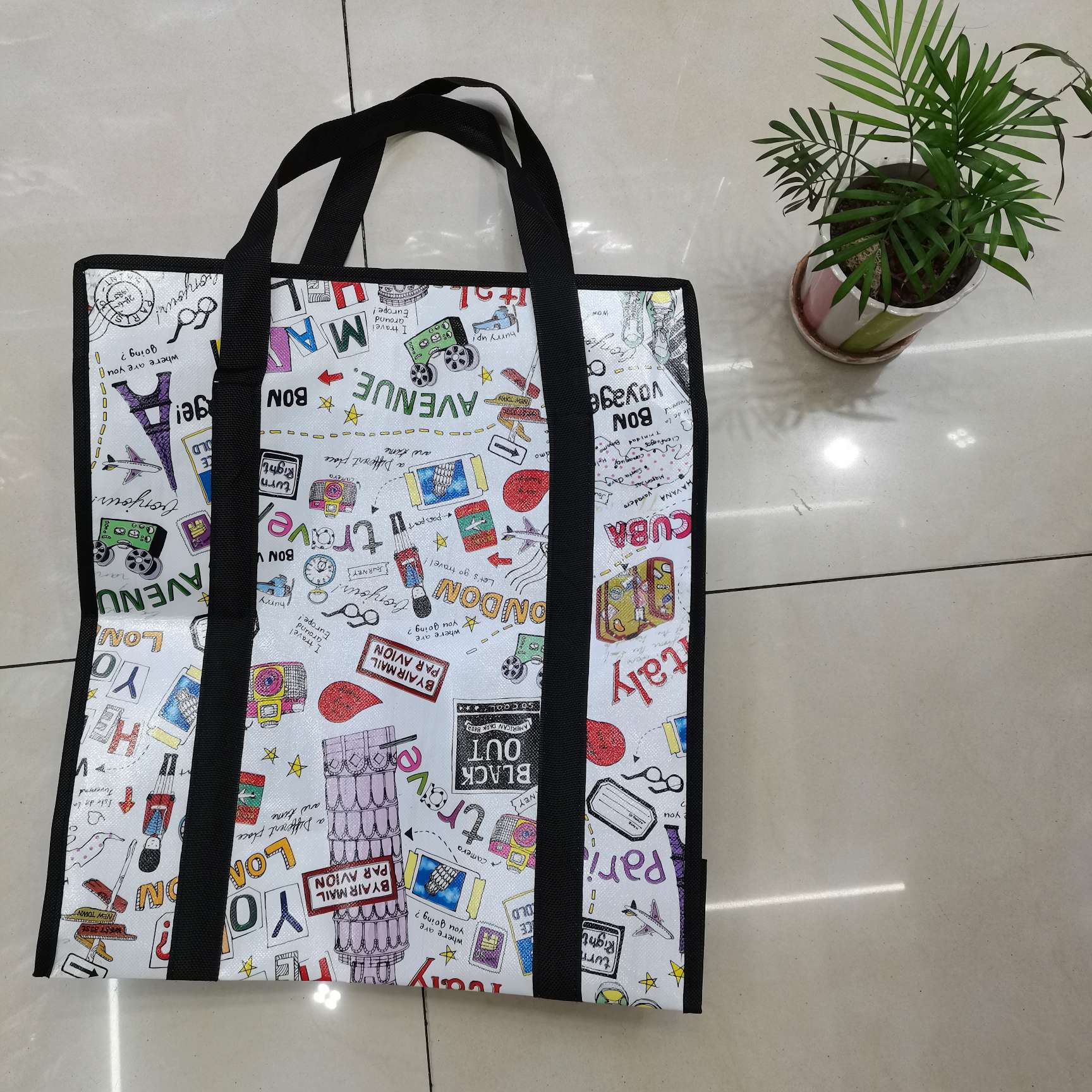 Non-woven bag woven bag tote bag duffel bag tote bag shopping bag full figure