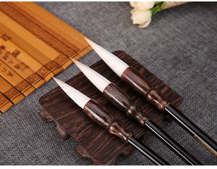 Chengzhen Yipin Jianmao high-quality goat hair brush, fine stationery Four Treasures calligraphy practice brush, student calligraphy brush, brush, free ink butterfly + rough-edge paper, please pick up at the store pic 11