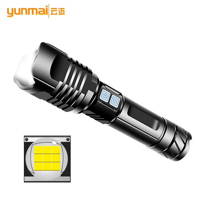 Cross-border XHP99 Strong Flashlight Zoom In/out 9 core dual switch Strong Flashlight X911 thumbnail