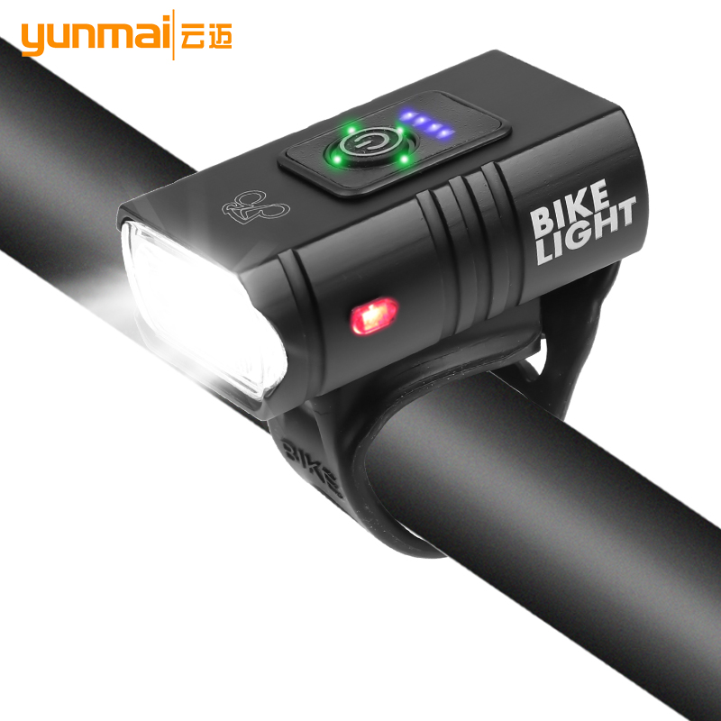 The new 2T6 Strong Light bicycle lamp USB charging built-in battery with power display bicycle lamp riding lamp Z-03A thumbnail