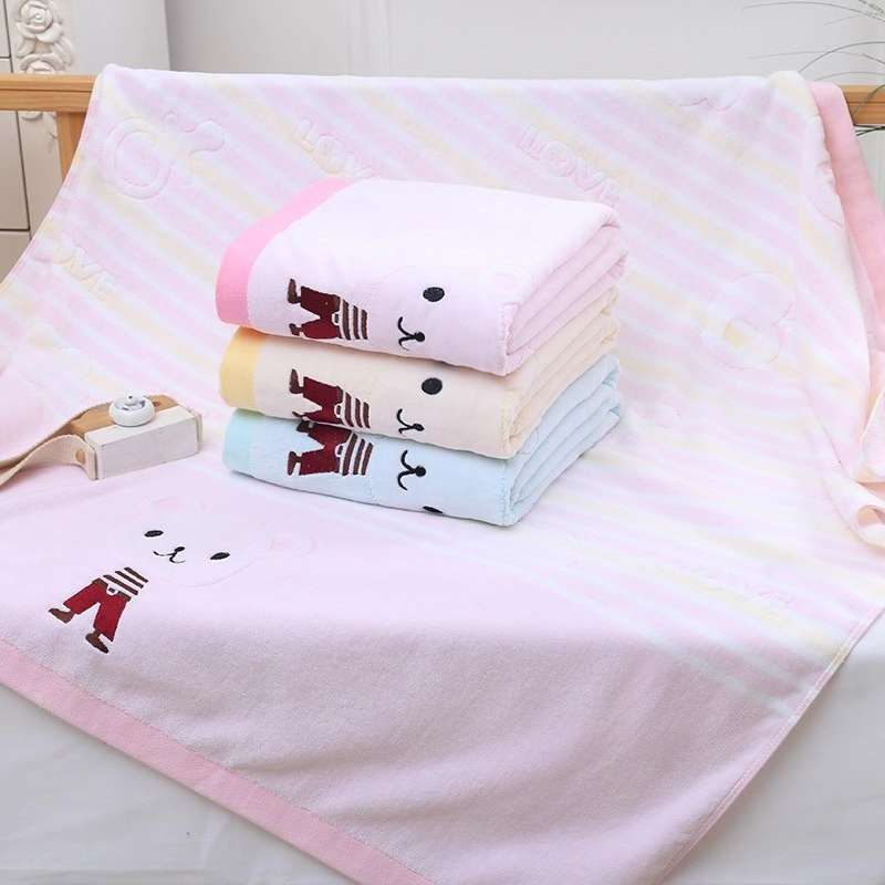 绣小熊割绒童被