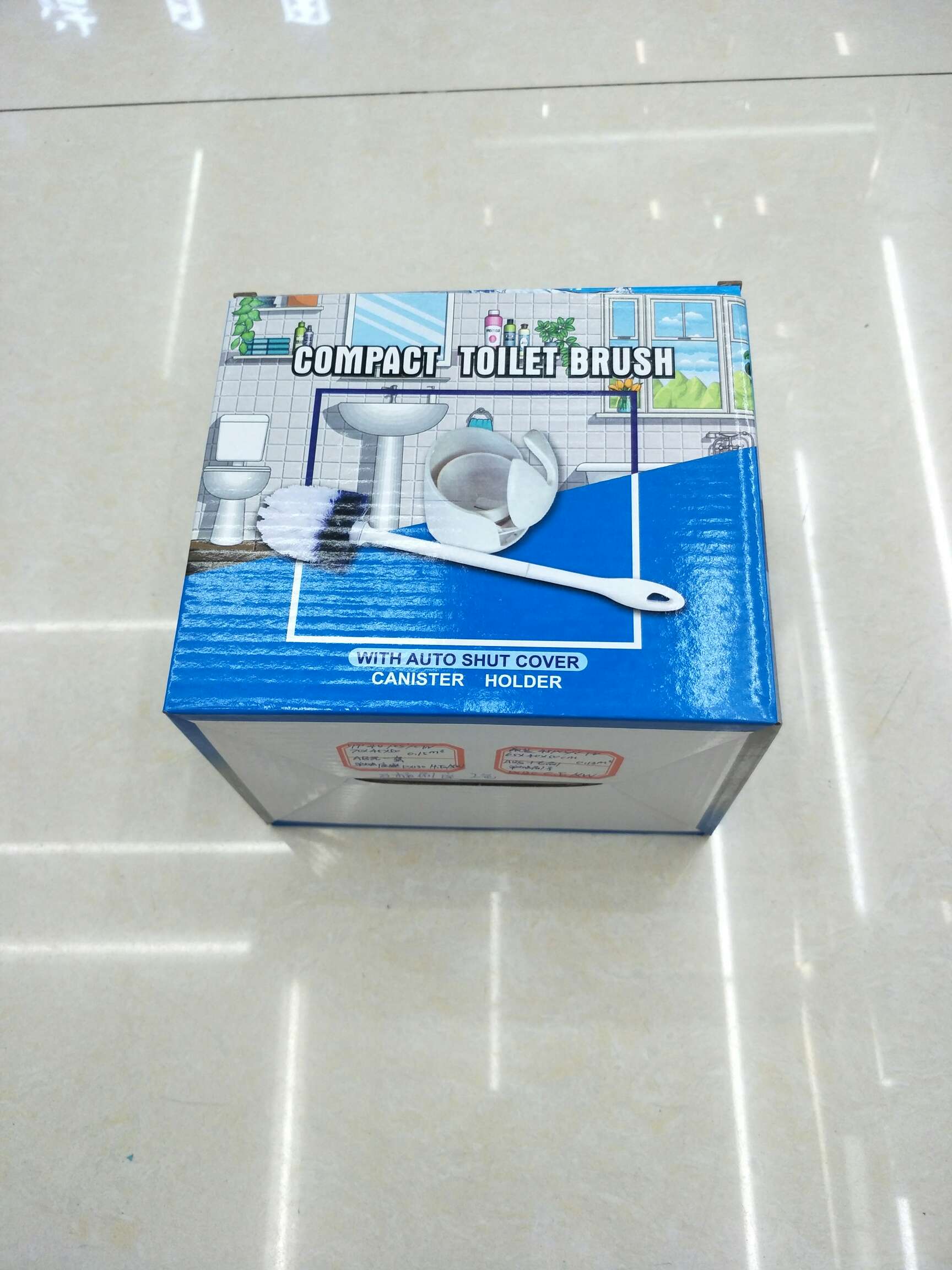新款Compact Toilet Brush带底座马桶刷家用卫生无死角清洁刷