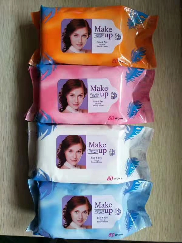 80片装美女美容卸妆湿巾，40克无纺布，14X18厘米细节图