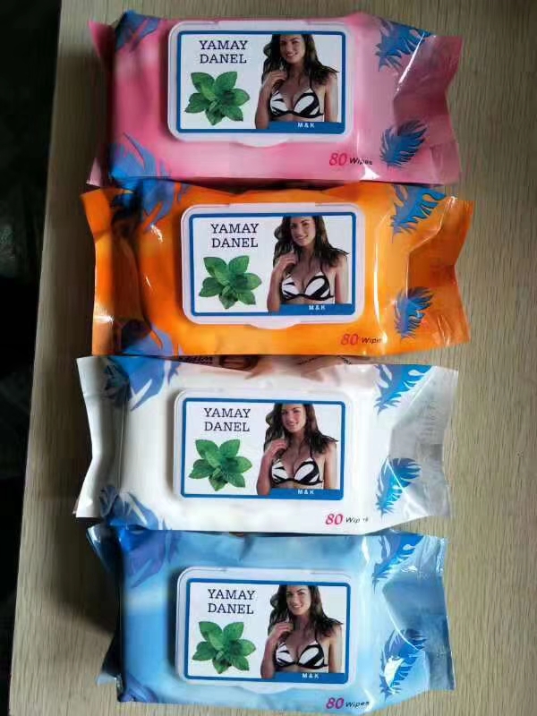 80片装美女美容卸妆湿巾，40克无纺布，14X18厘米产品图