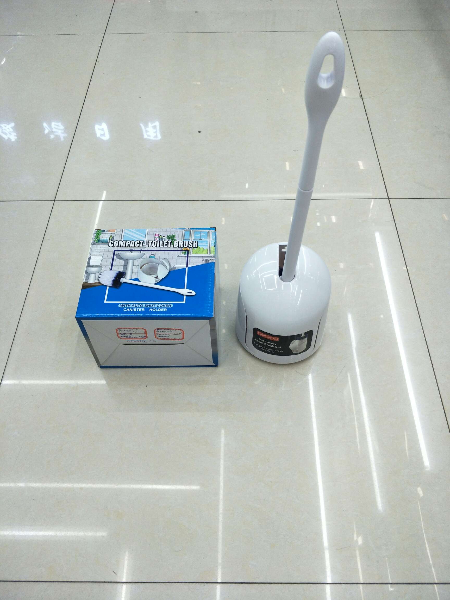 新款Compact Toilet Brush带底座马桶刷家用卫生无死角清洁刷详情图2