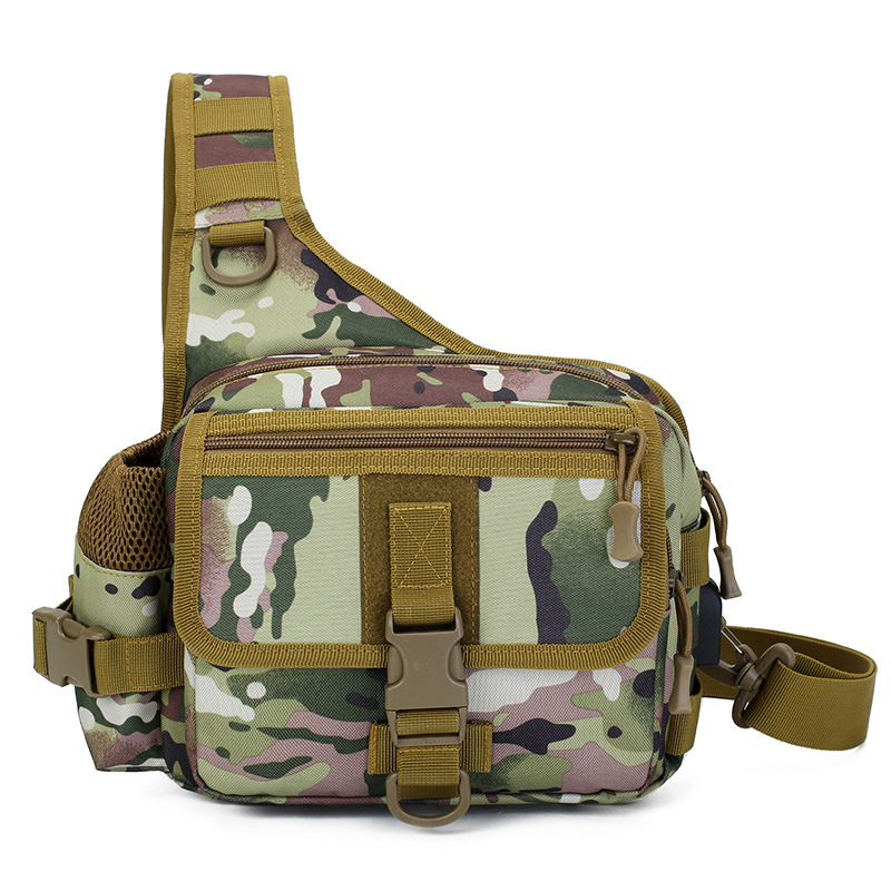 户外多功能单肩包鞍袋包男迷彩斜跨运动包战术背包登山旅行骑行包详情图5