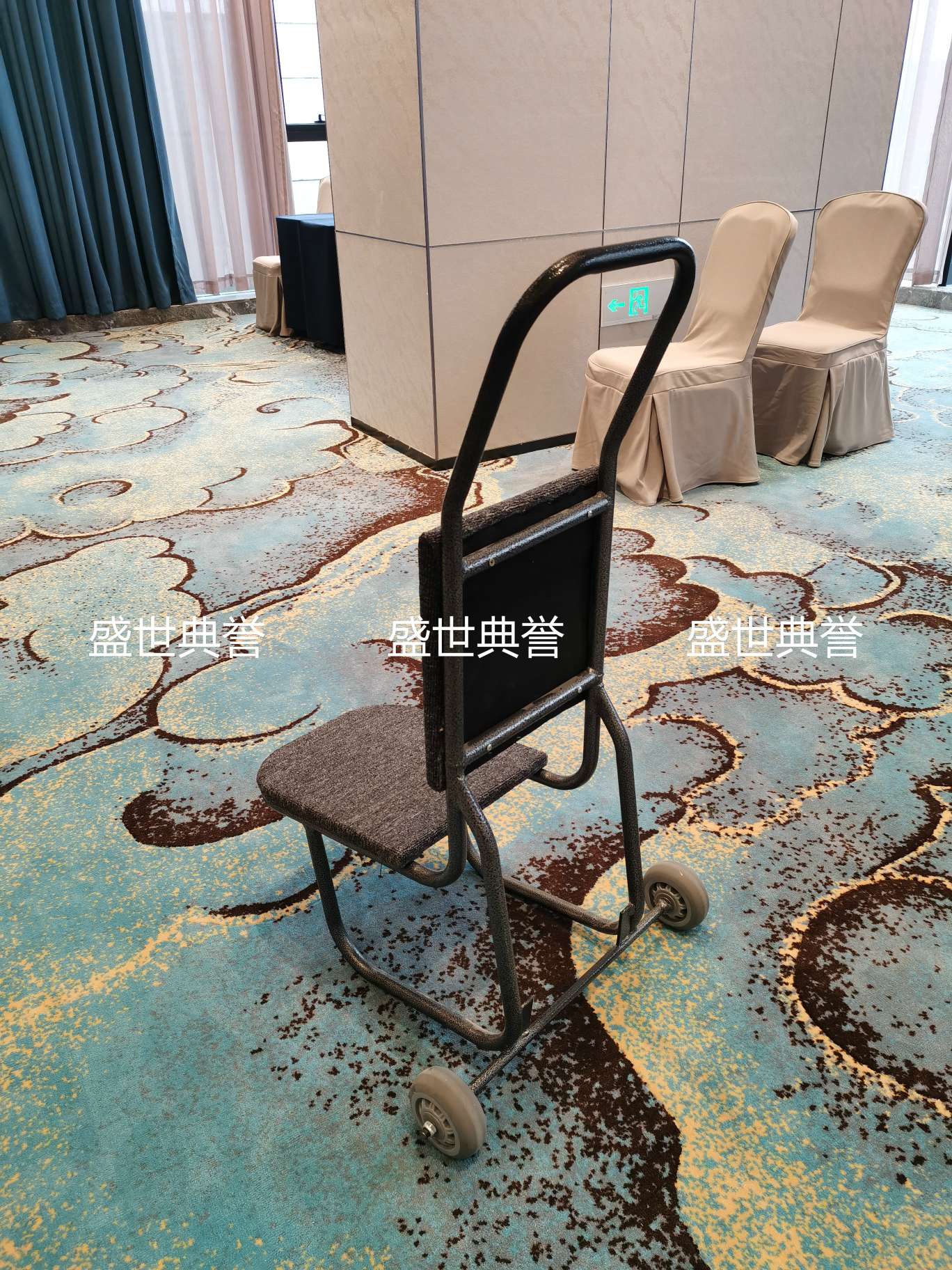 上海国际五星级酒店宴会厅椅子运输车会议中心宴会椅推车搬运车推椅车详情图2