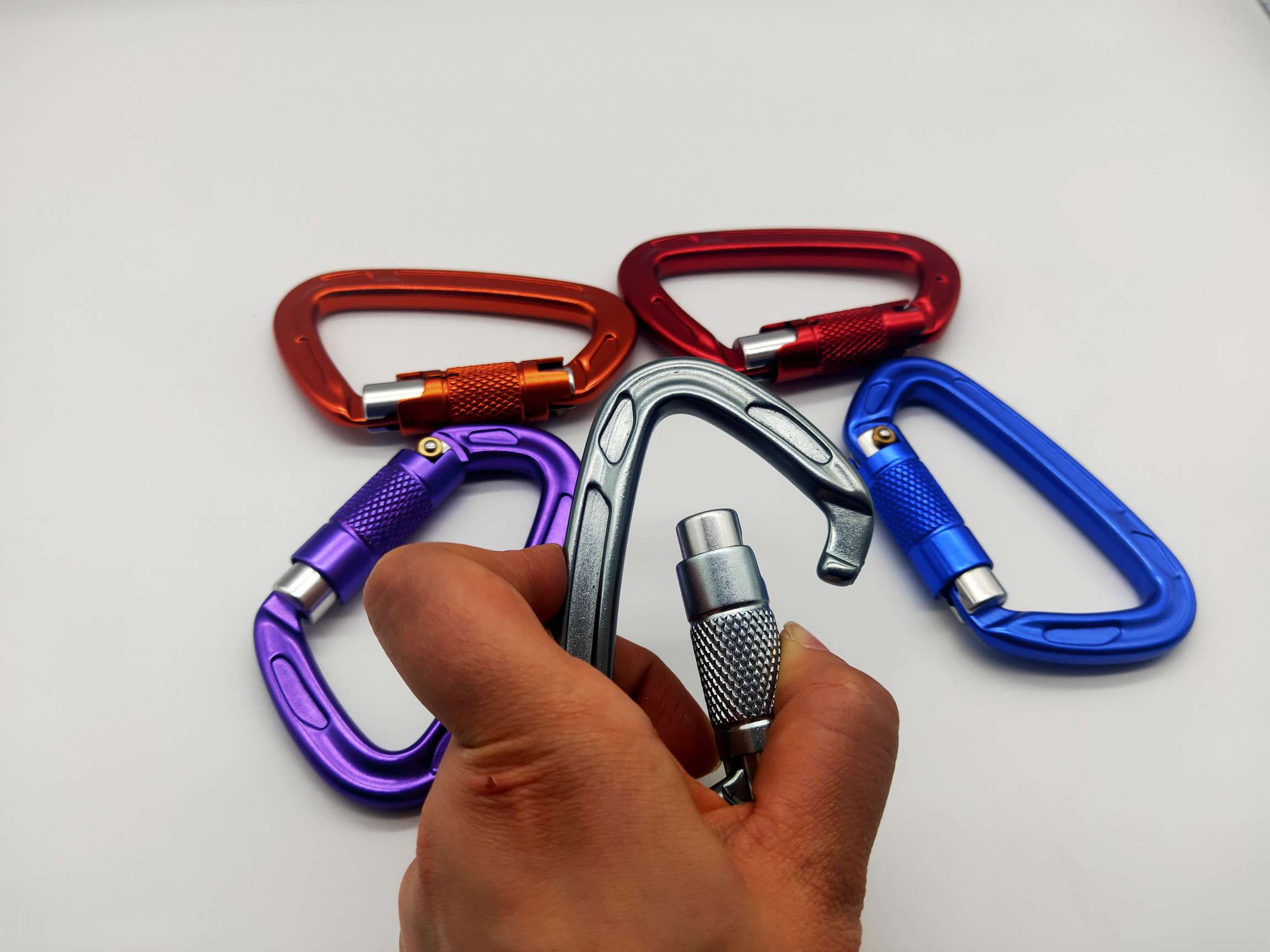 Type D Mountaineering Buckle 22Kg Rock Climbing Quick Hook 7075 Aviation Aluminum Buckle Camping Equipment Hammock Safety Buckle undefined