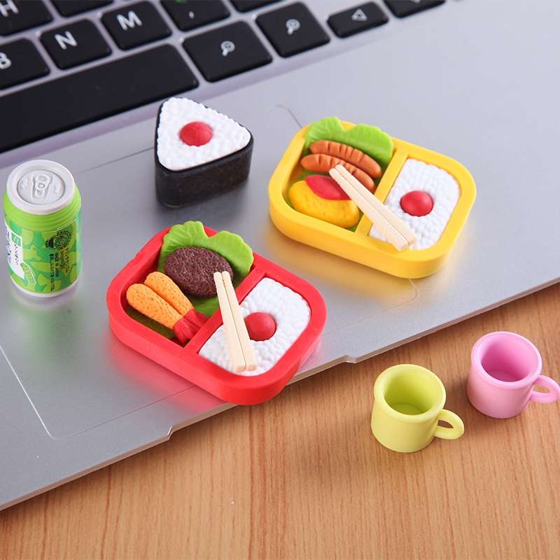 橡皮早餐午餐晚餐套装可爱卡通儿童节六一礼物详情图2