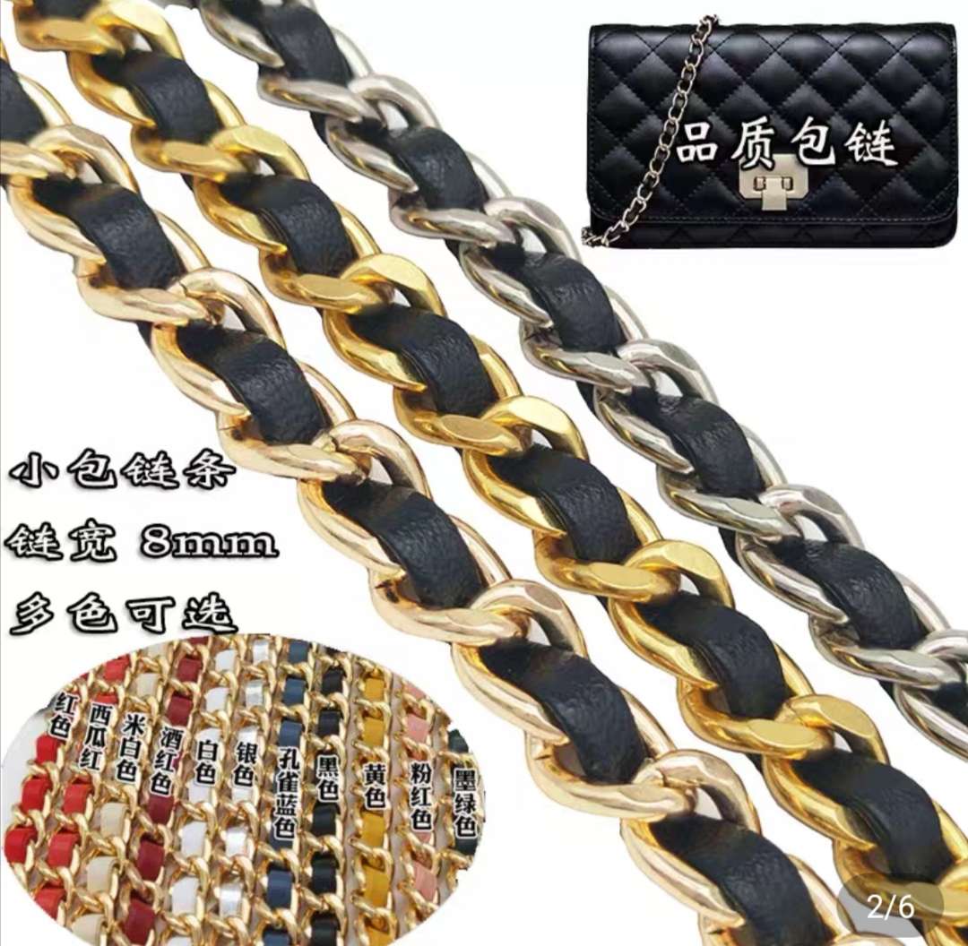 各种箱包链条。裤链白底实物图