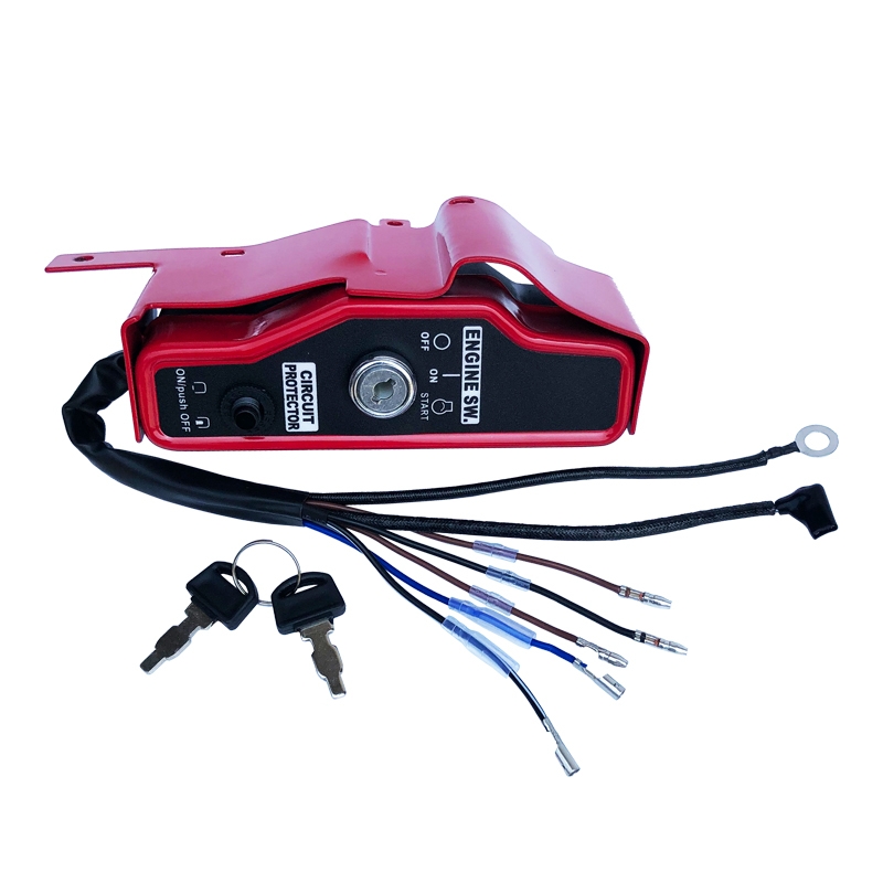 Electric start control switch box