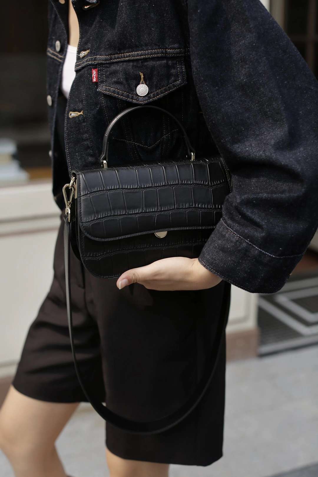 真皮女包实物图