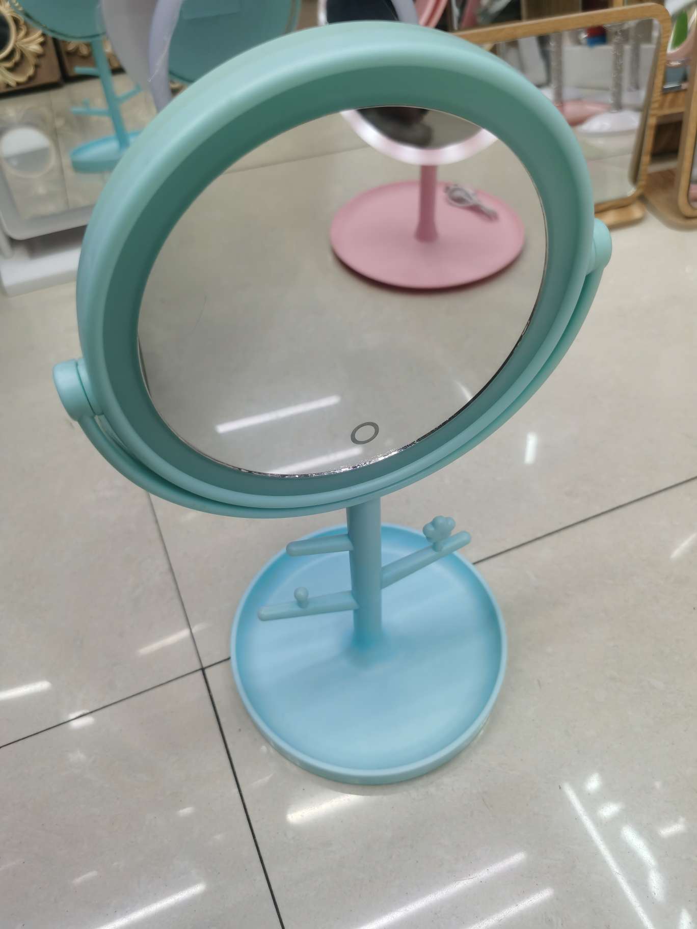 Led Kawaii Dressing Table With Adjustable Angle Makeup Mirror Item Picture