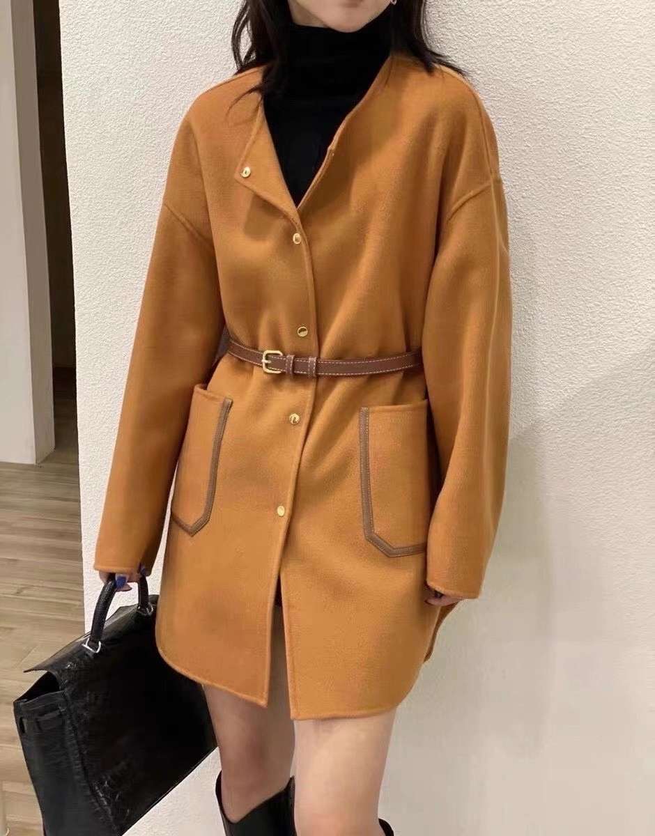 秋冬款双面羊绒大衣产品图