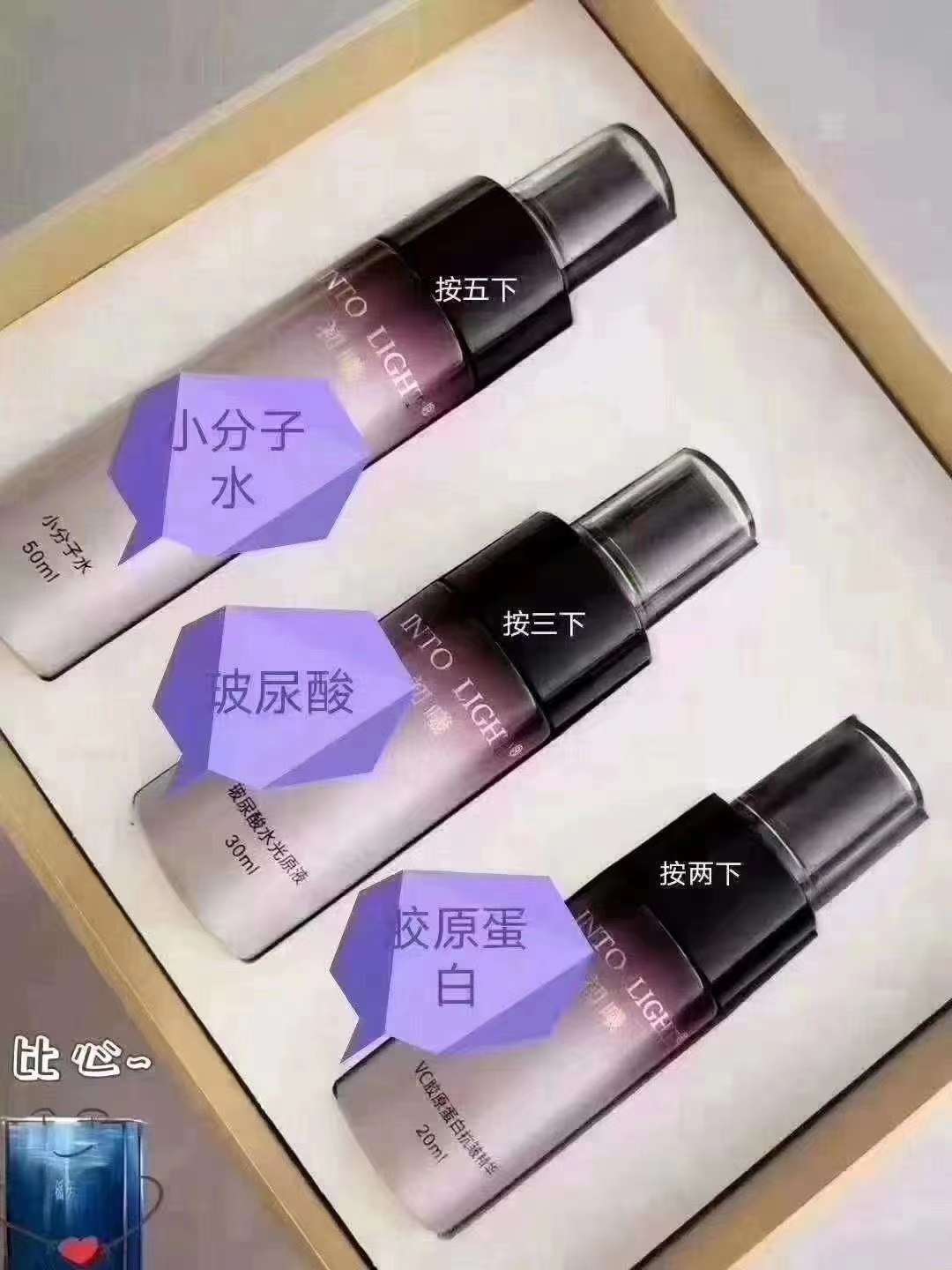 护肤品，水光针，美容品，美白，淡斑，抗皱，补水产品图