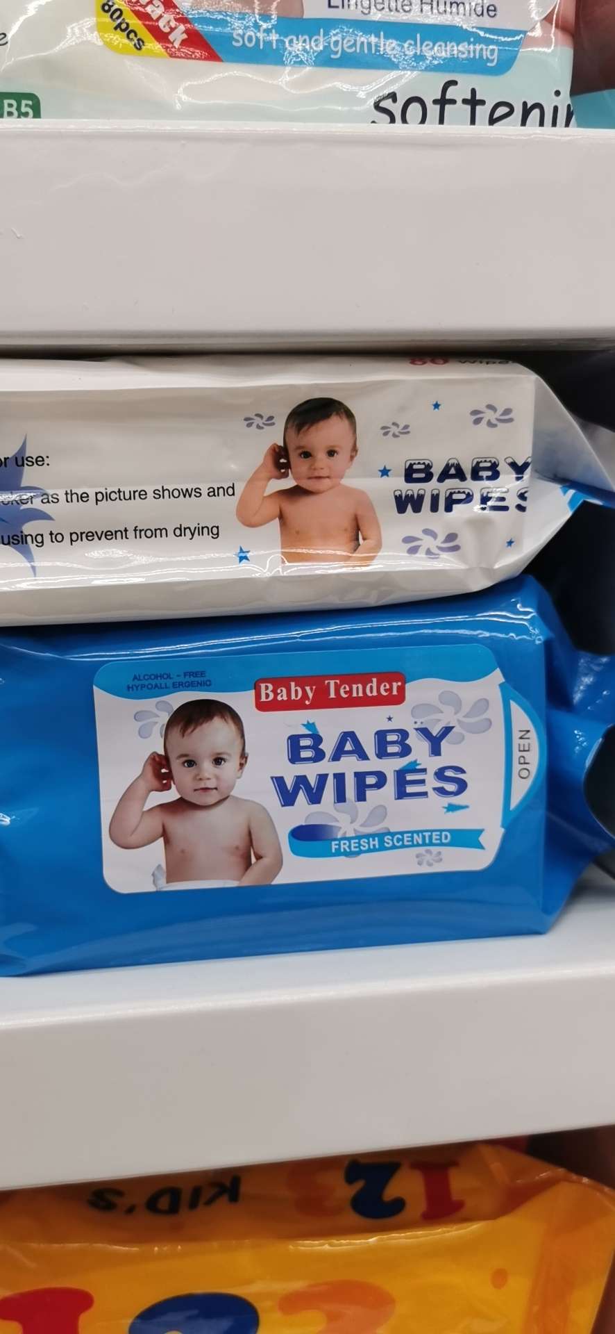 宝宝洁肤湿巾，柔肤湿巾，40克无纺布，14X18尺寸，无酒精产品图