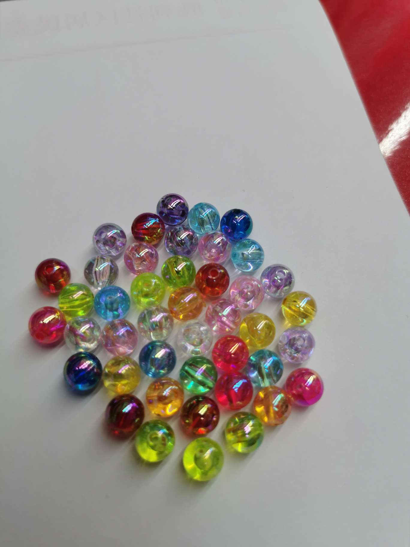 8MM yuan seven-color beads detail image 3