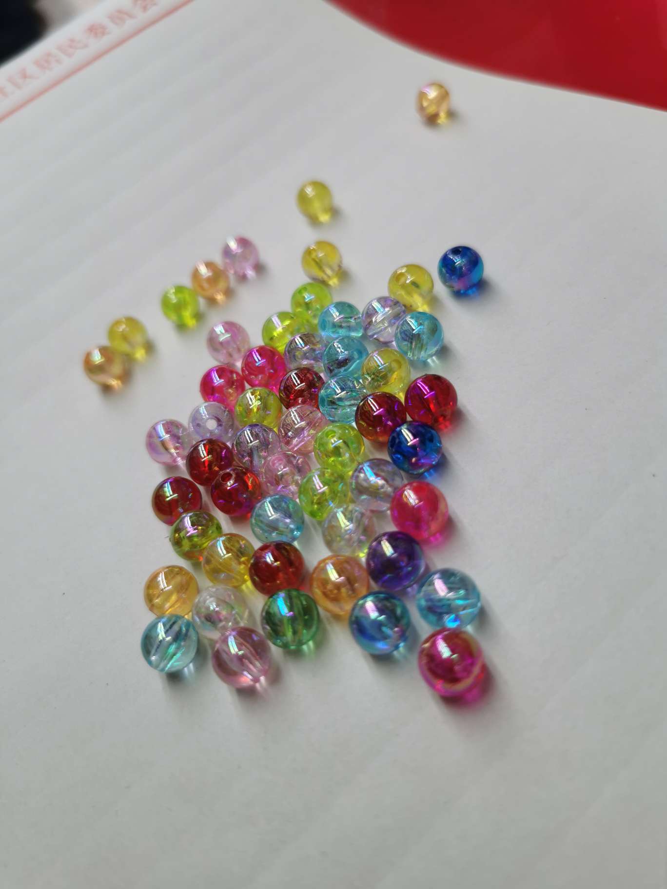 8MM yuan seven-color beads detail image 2