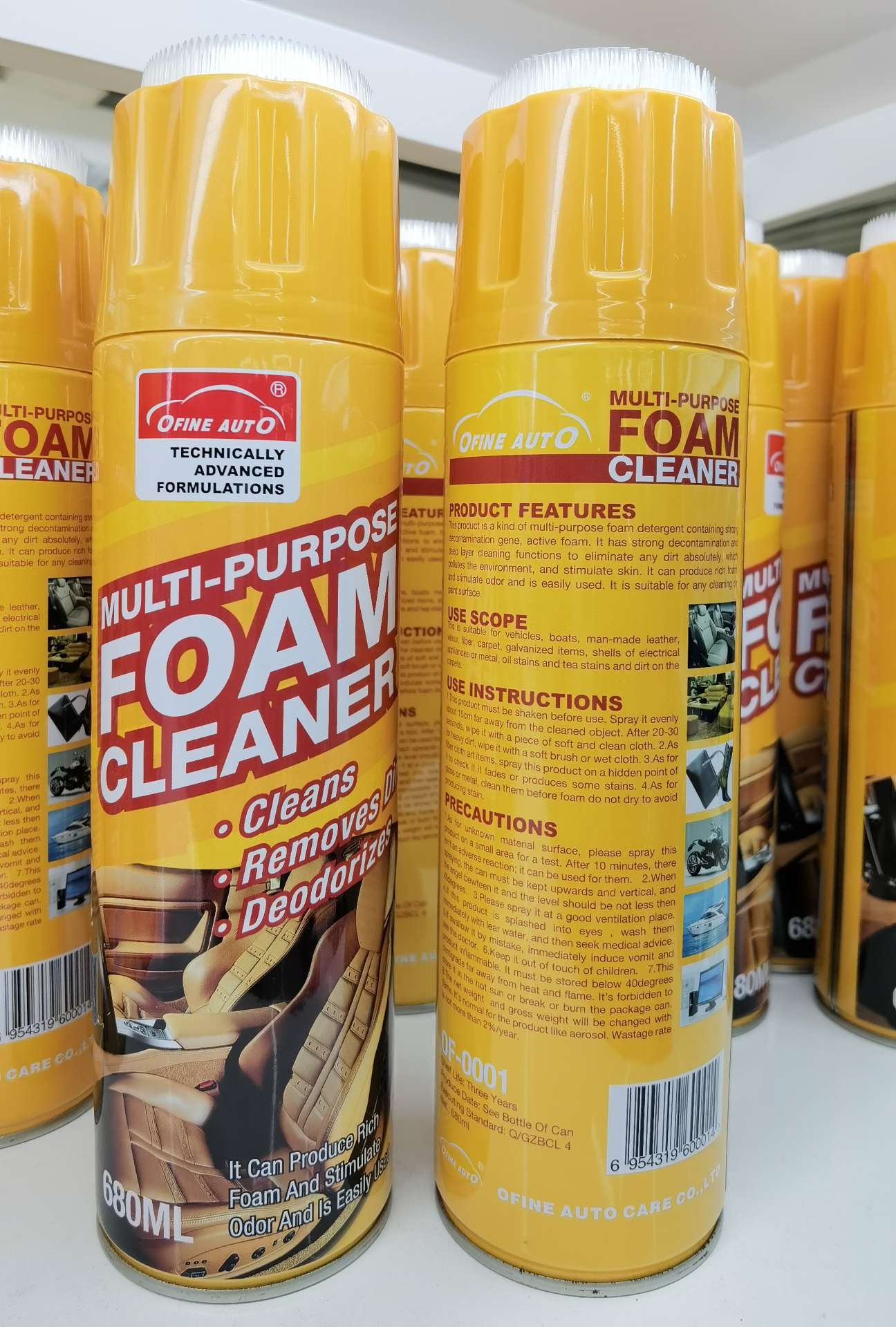 OFINE AUTO motive interior foam cleaning agent automotive ceiling table leather multi-functional deconvolution multi-functional cleaning agent details Picture