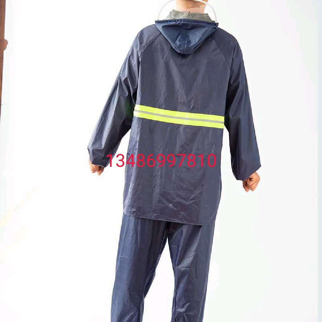 Rain poncho Rain gear Raincoat Windproof and rainproof reflective clothing Suit pants jumpsuit full figure