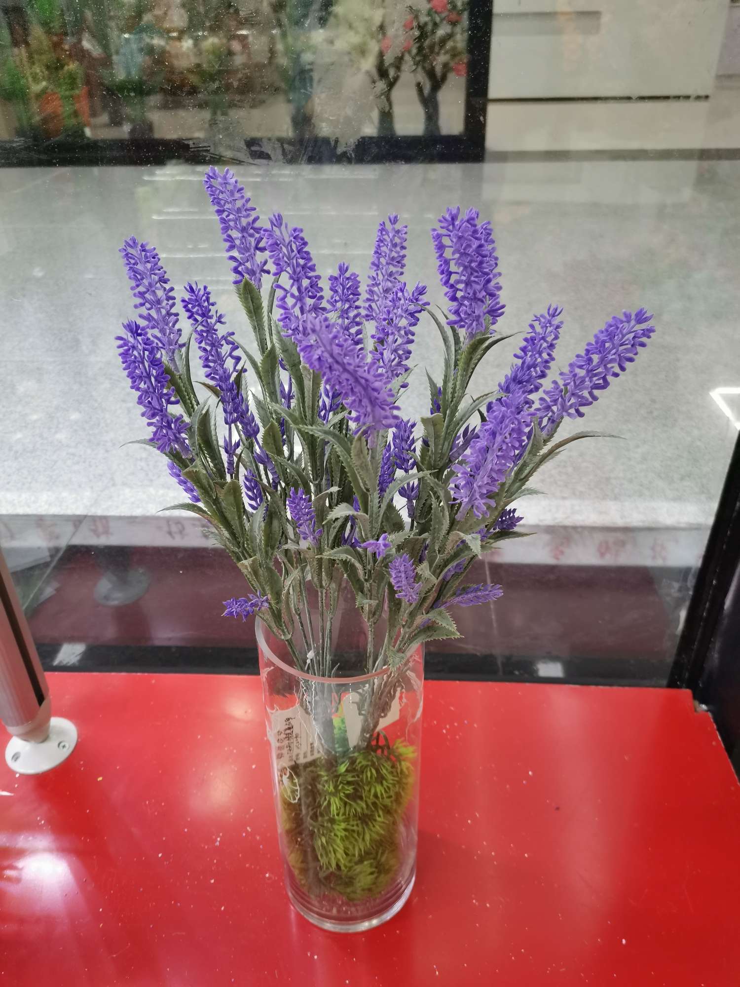 Simulated 7-head lavender green plant and aquatic plant engineering flowers detail image 4