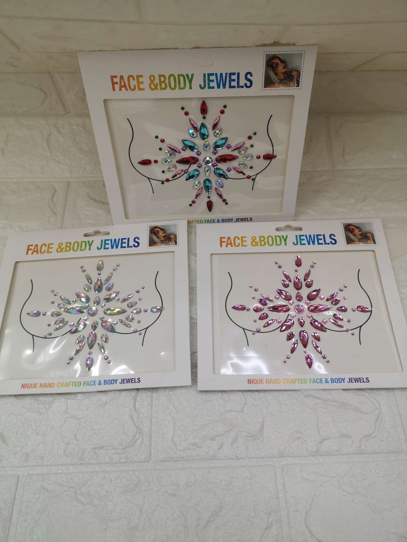 狂欢节脸贴W-4白底实物图