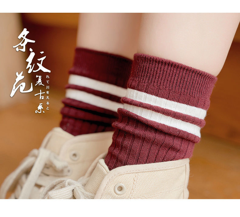 秋季新品袜子女韩版长筒袜中筒袜 女袜堆堆袜网红款jk袜详情图4