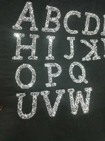 Three-Dimensional Letters, Hot Drawings, Rhinestones