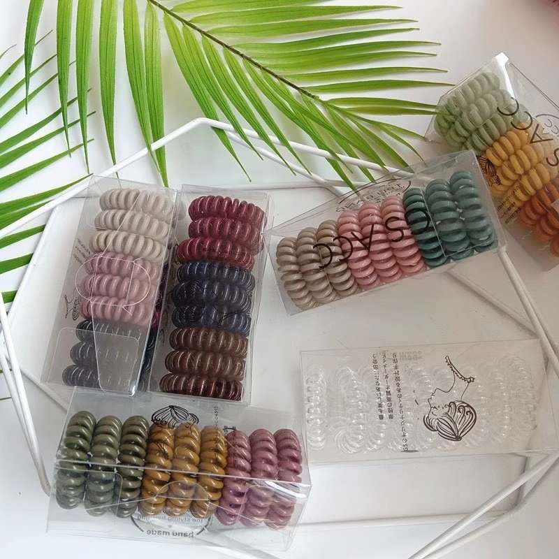 韩国电话线发圈扎头发无痕头绳网红产品图