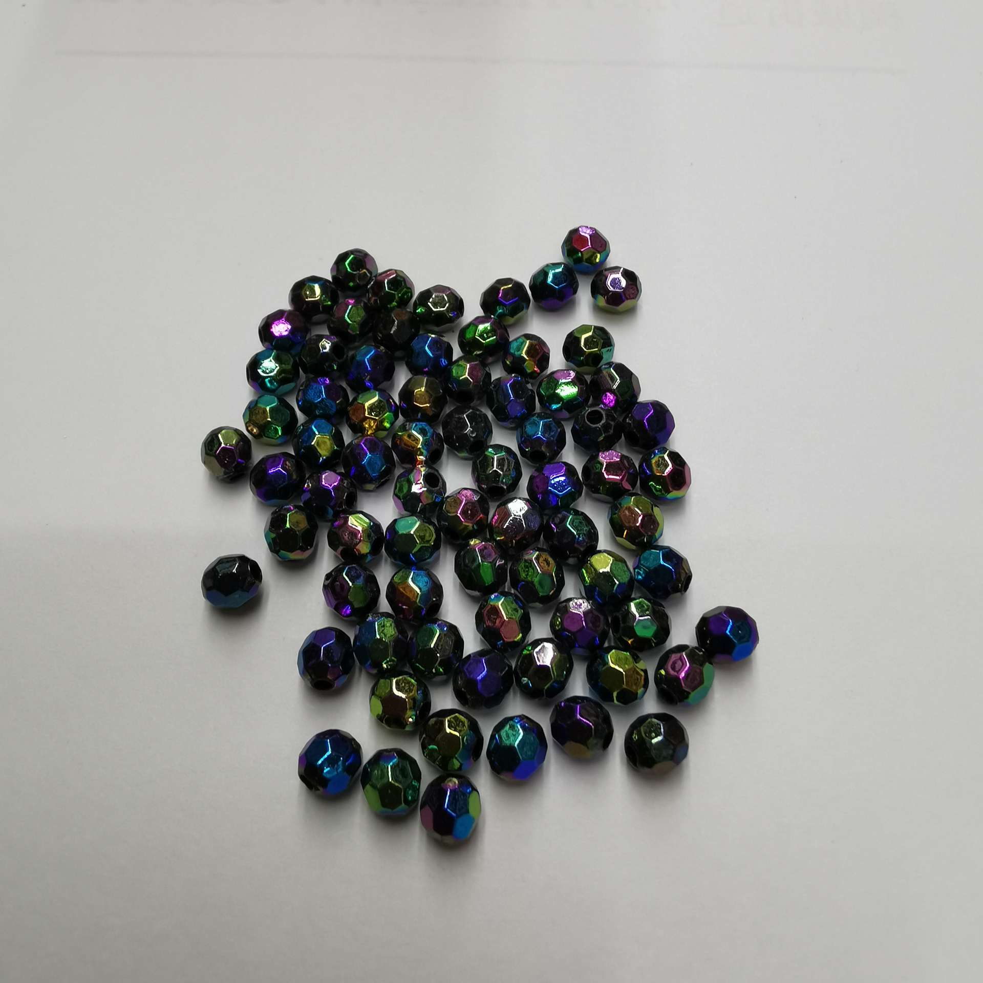 4MM corner seven-color beads Item Picture