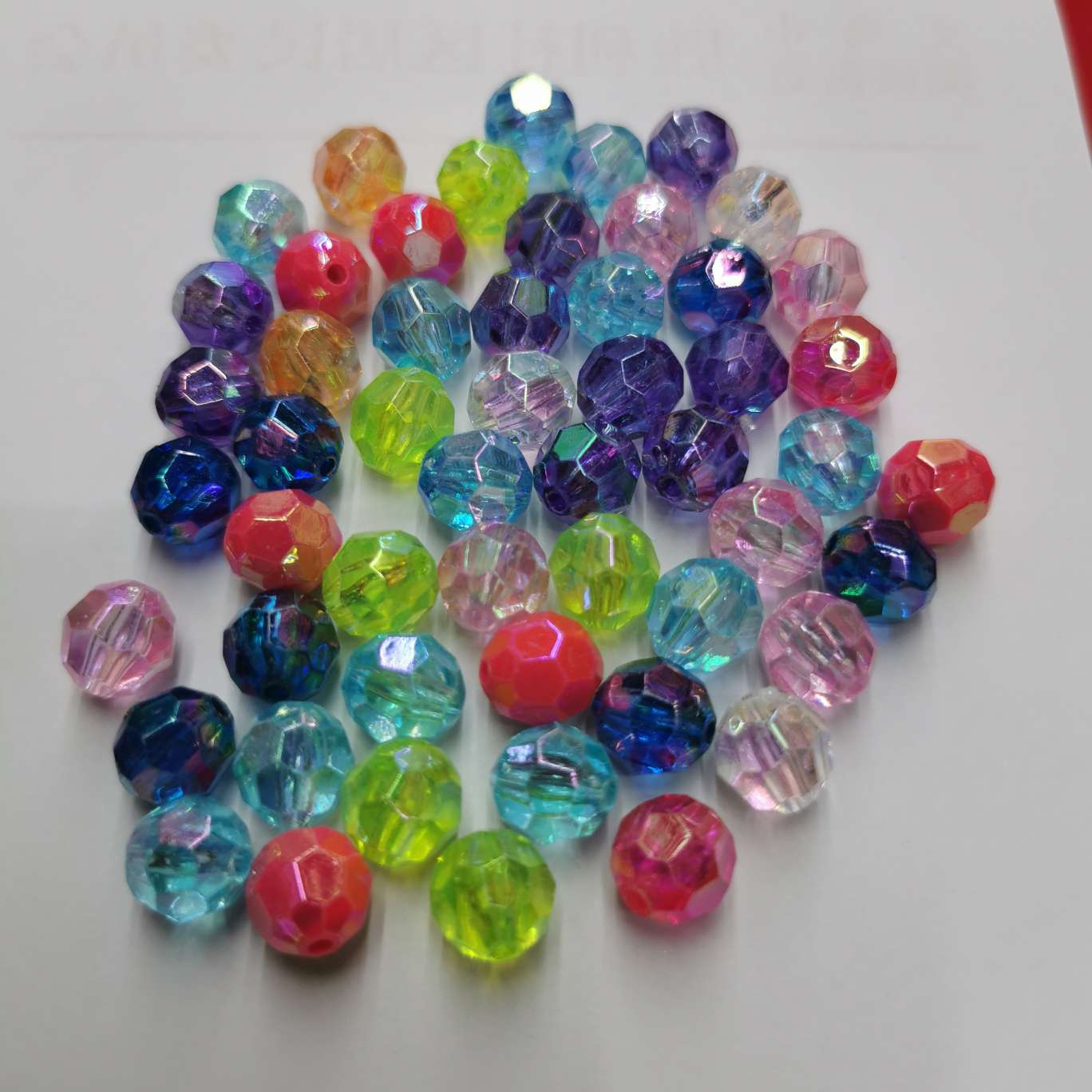 6MM角七彩珠细节图