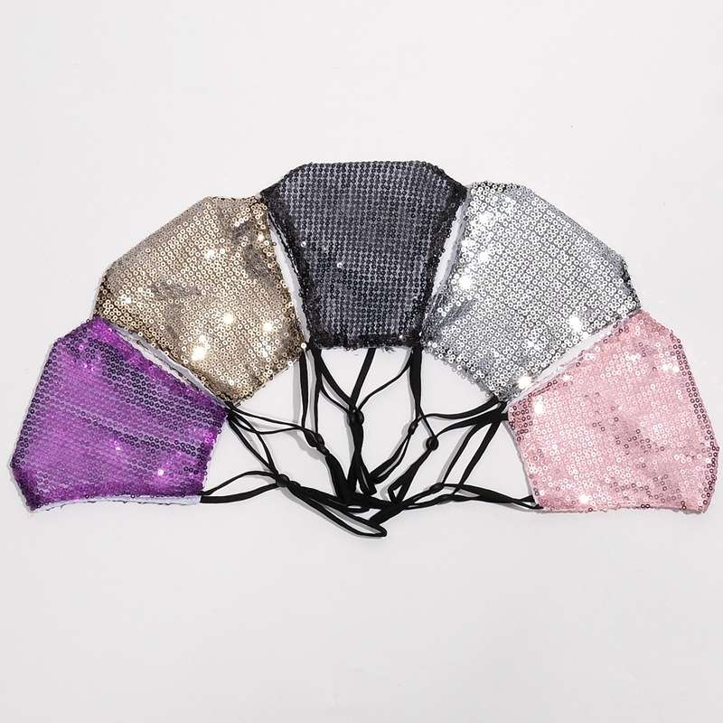 Web celebrity stars in the same fashion sequin mask trend personalized filter containing PM2.5 can clean dust and cold thumbnail