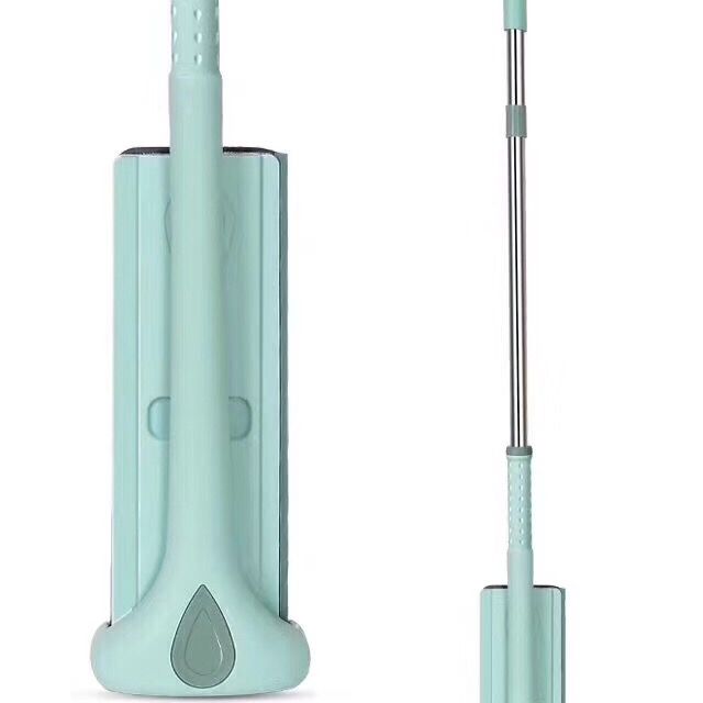 Hand-free flat mop, 42CM long, with scraper, rotating mop, suitable for both dry and wet use at home, tile, floor, wood board, lazy person detail image 1