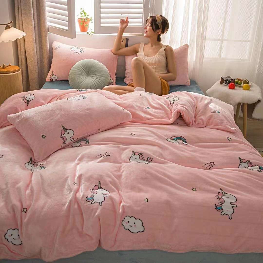 Factory Direct Sales Kit New Four-Piece Milk Velvet Four-Piece Wholesale