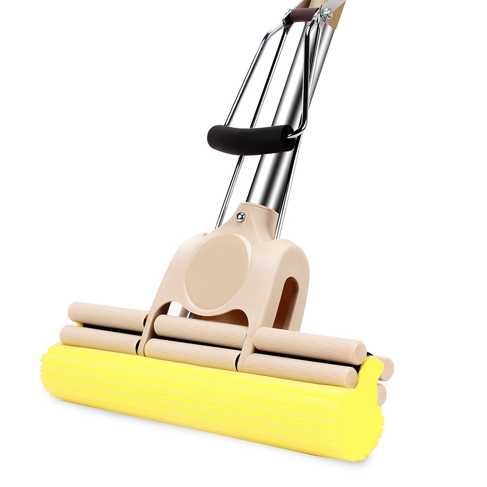 Sponge mop, hand washable dry and wet dual-purpose roller cotton mop, large household floor mop, cotton absorbent mop undefined
