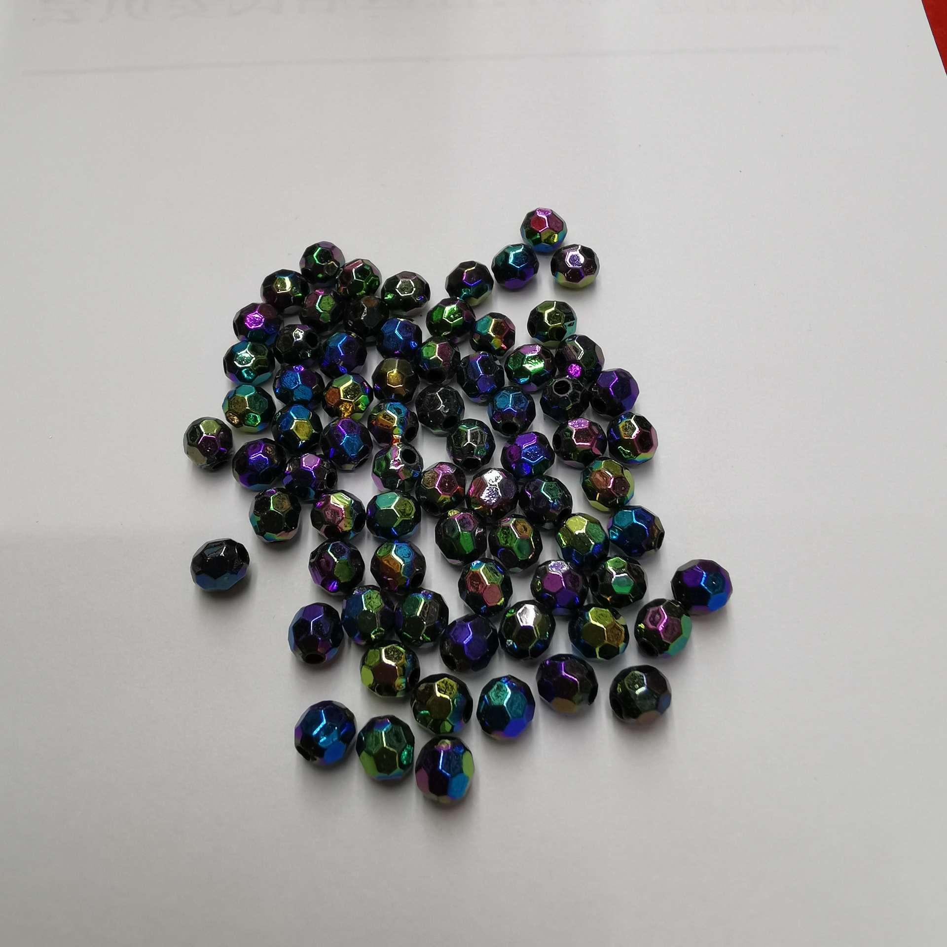 4MM corner seven-color beads detail image 3