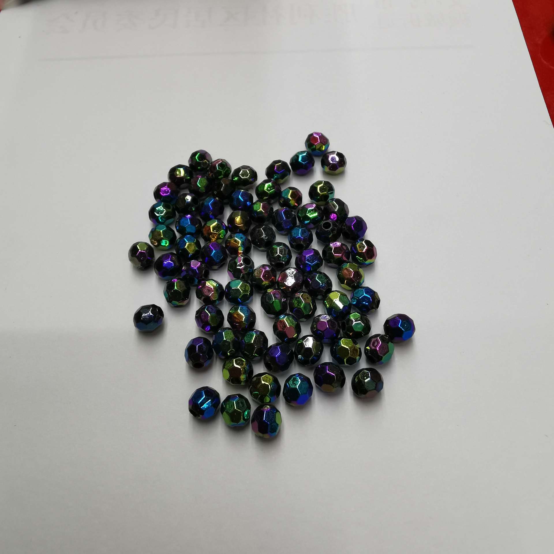 4MM corner seven-color beads detail image 4