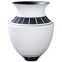 景德镇厂家直销现代极简新中式黑白陶瓷花瓶客厅插花样板房