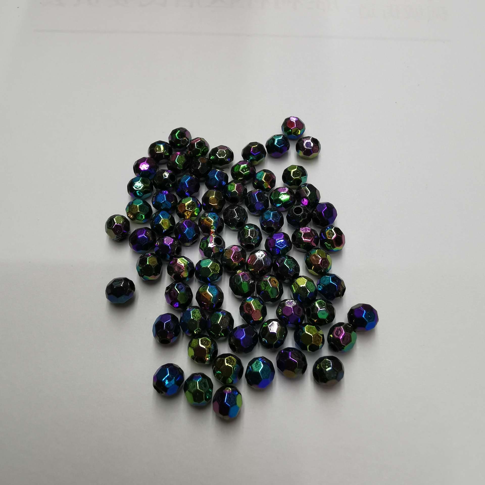 4MM corner seven-color beads detail image 2